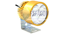 FARO LED P/MOTO CUERPO ORO 20W