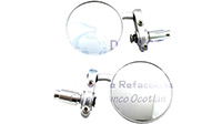 ESPEJO JGO REDONDO PLATA