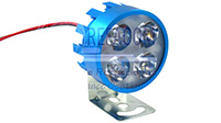 FARO MOTO REDONDO 4/3W CARCAZA AZUL 5.5CM