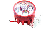 FARO MOTO REDONDO 4/3W CARCASA ROJA 5.5CM